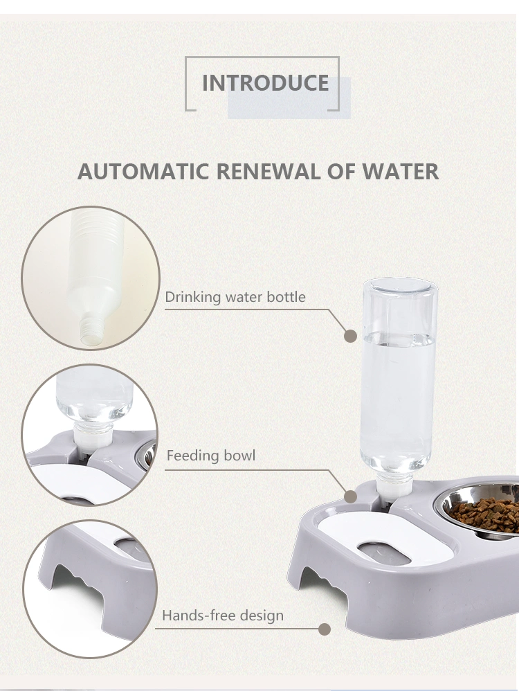 Hot Selling Modern Pet Feeder Dispenser Bottle Double Dog Cat Bowls Automatic Water Dispenser