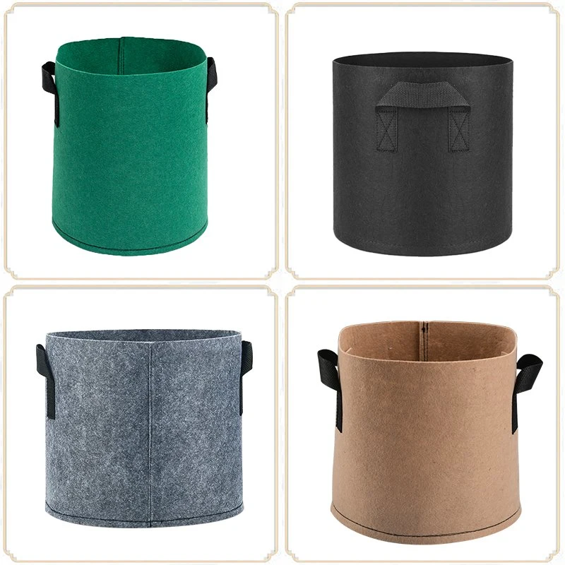 D038 Light New Design and Quick Shipment and Easy to Storage Nonwoven Geotextile Fabric Felt Garden Planting Flower Grow Bag Pot Planter