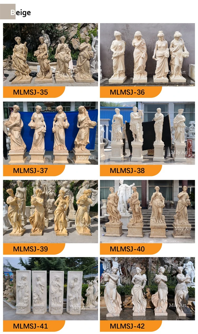 Outdoor Hand-Carved Home Decor Sculpture Art Marble Statue