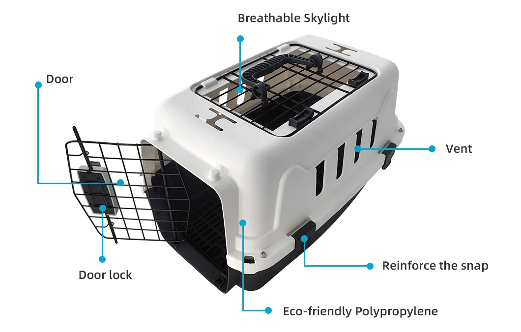 Outdoor Portable Transport Air Carrier PP Plastic Cat Cage Box Airline Travel Pet Travel Dog Crate