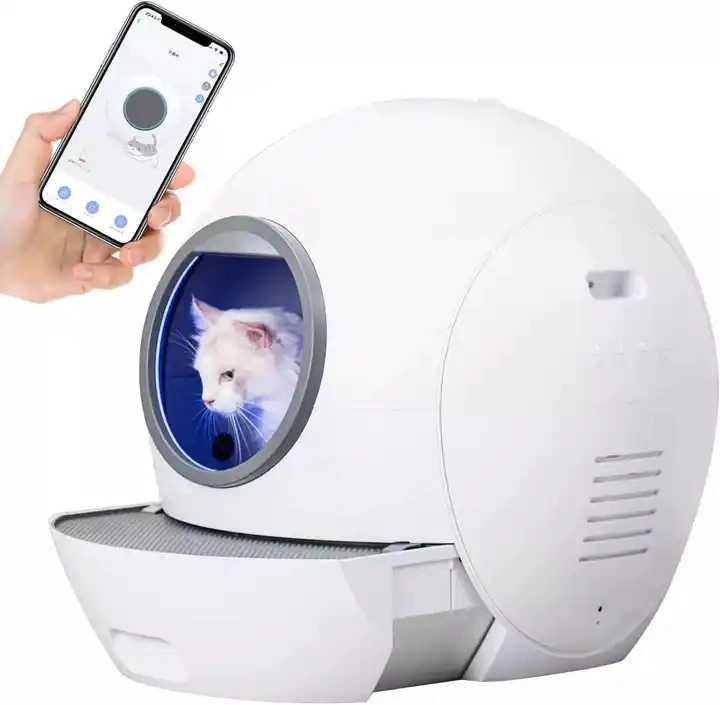Competitive Price Smart WiFi Intelligent Control Cat Litter Box Self Cleaning Cat Litter Tray Full Automatic Cat Toilet Factory