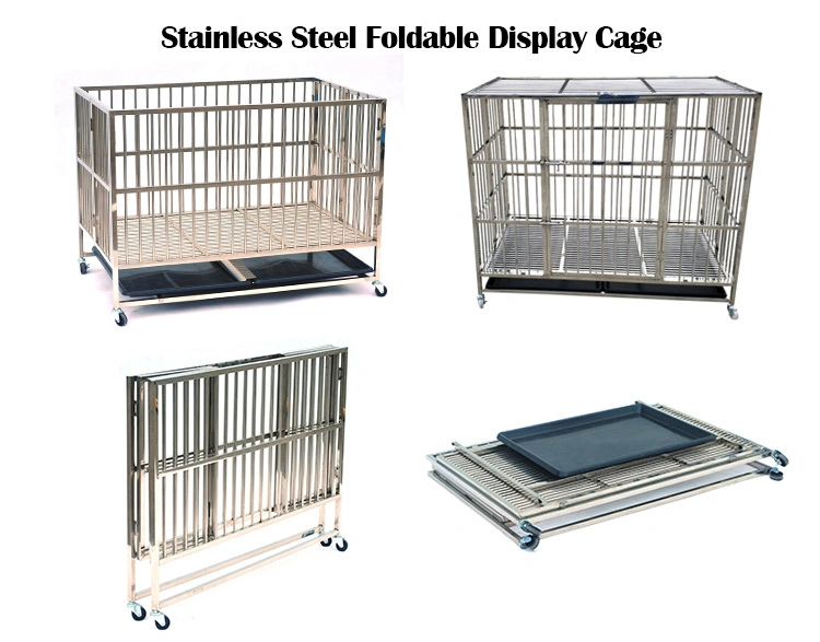 Hot Selling Sturdy Stainless Steel Foldable Dog Cage Crate with Best Price