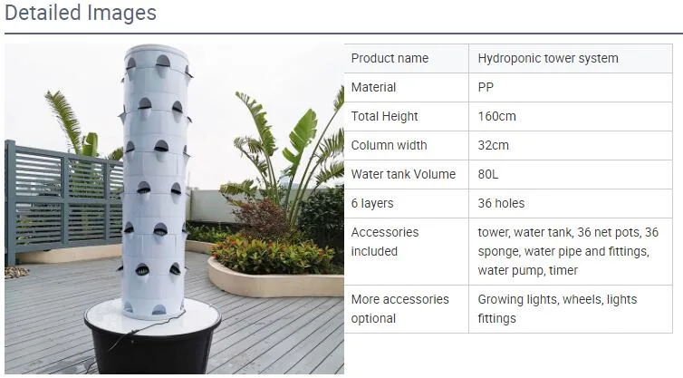 Pineapple Type Aeroponic Planting Tower Vertical Hydroponic System Indoor Garden