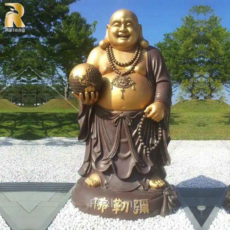 Customized Brass Large Outdoor Laughing Buddha Bronze Statue