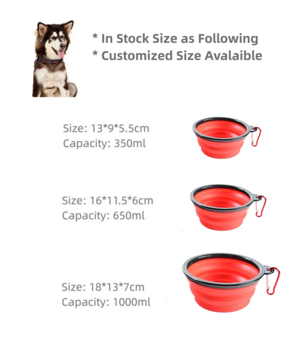 Portable Pet Bowl Shurui Pet Silicone Dog Bowl