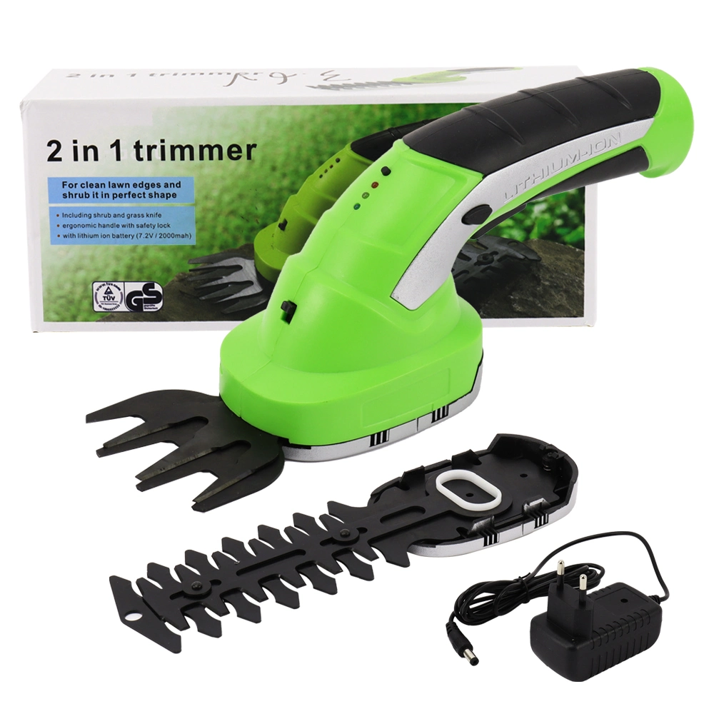 Cordless Hedge Trimmer 7.2V Electric Shrub Trimmer Handheld Grass Hedge Shears Grass Cutter with Rechargeable Battery