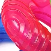 Wholesale Durable Sound TPR Dog Toys Tricolor Round Indestructible Ring Bite Chew Pet Toy Ring