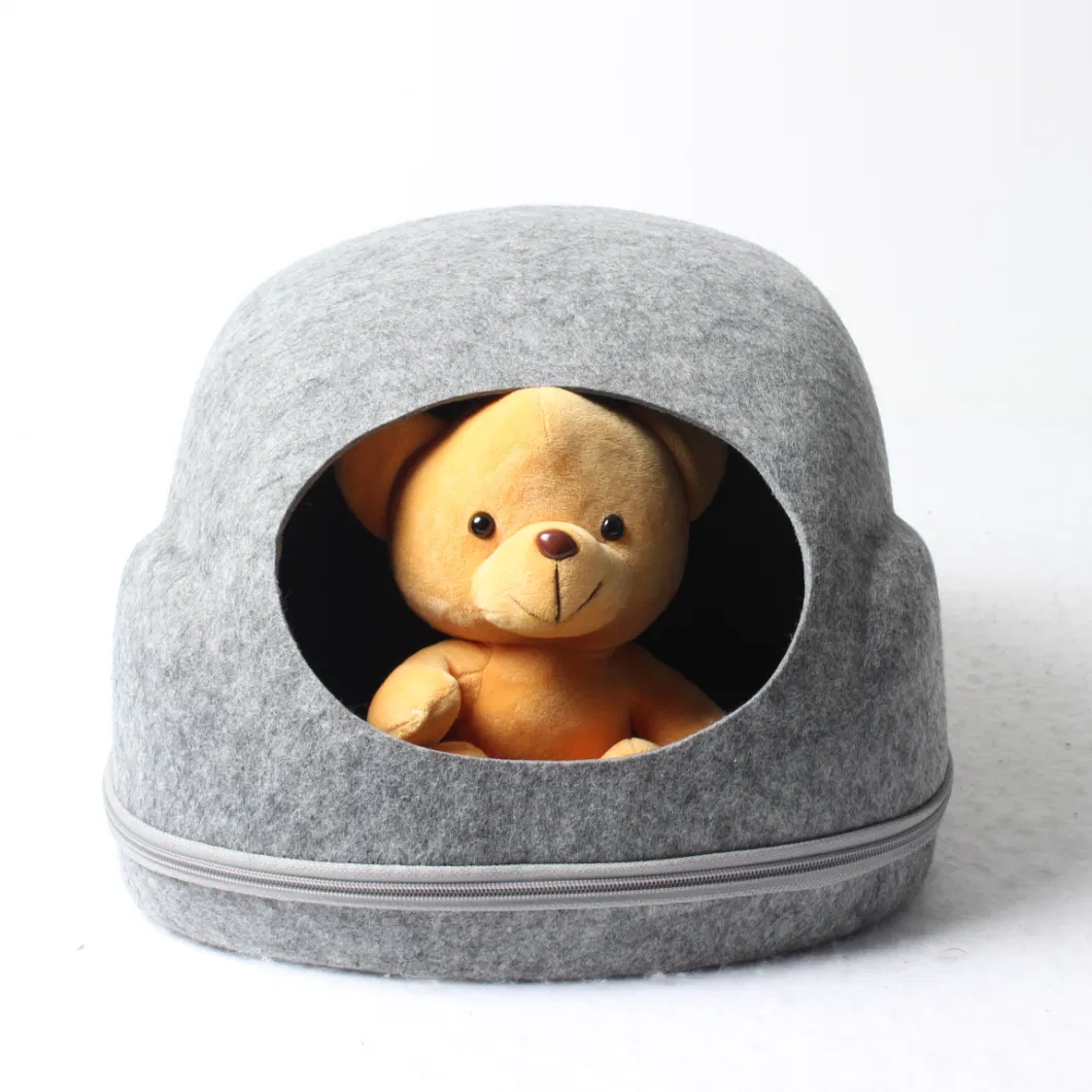 Heating and Sound Insulated Portable Comfy Felt Cat Cave Felt Wholesale Dog Crate