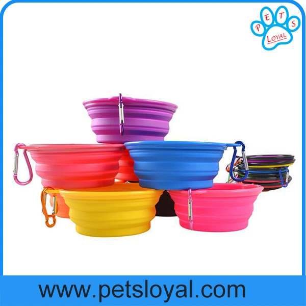 Factory Wholesale Collapsible Silicone Pet Dog Cat Bowl