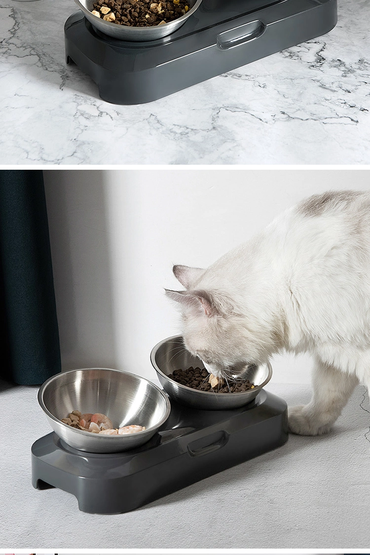 Wholesales Pet Bowls 15&deg; Inclination ABS Pet Cat Water Food Bowl