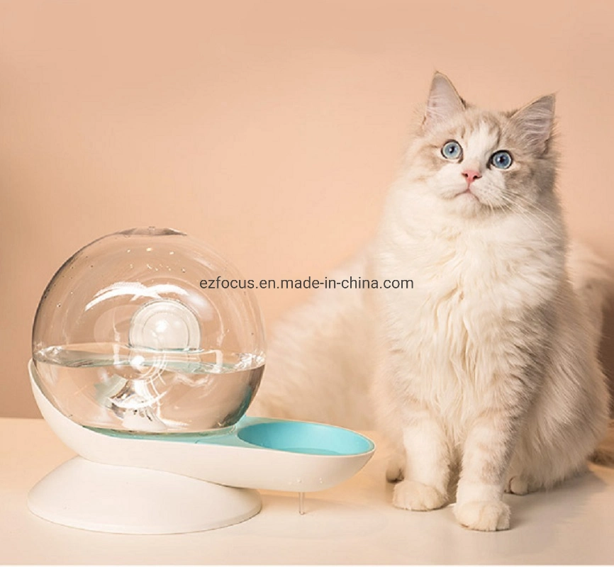 Snail-Shaped Pet Cat Automatic Flow Water Feeder Cooler, BPA Free Water Fountain Dispenser, Waterer for Cats Dogs Small Animals, Capacity: 2.8L (99oz) Wbb16606