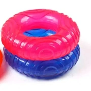 Wholesale Durable Sound TPR Dog Toys Tricolor Round Indestructible Ring Bite Chew Pet Toy Ring