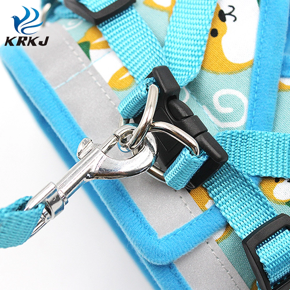 Tc1225 Safety Reflective Printed Harness Pet Leash for Dogs