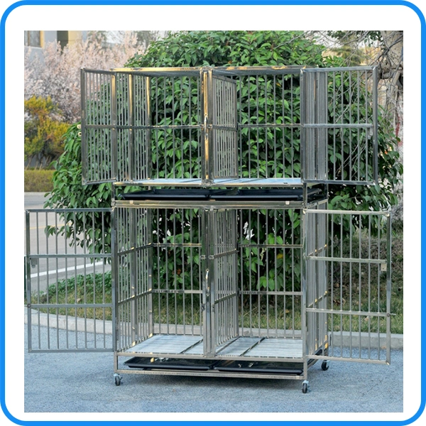 Pet Supply Product Stainless Steel Folded Pet Kennel Dog Cage