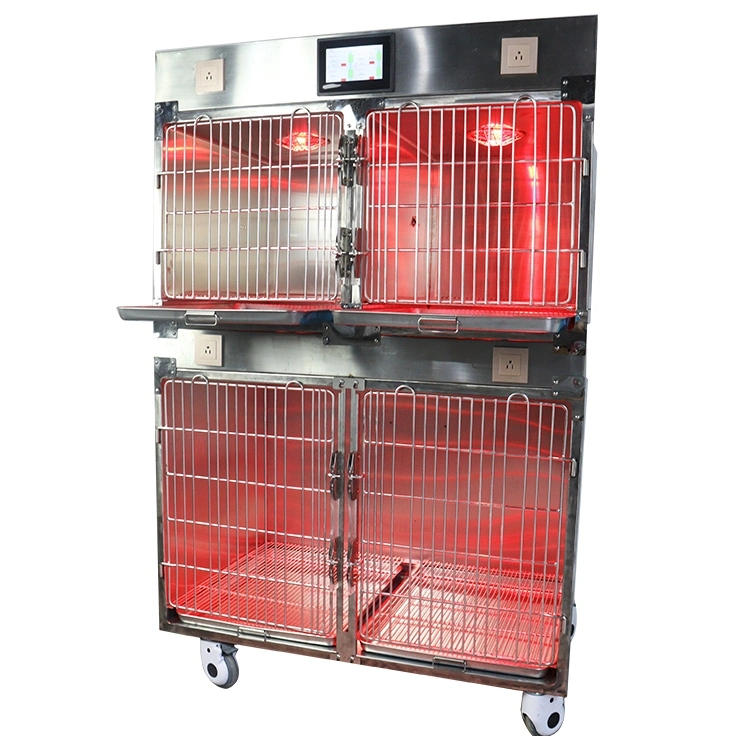 Veterinary Medical Center Stainless Steel Heavy Duty ICU Oxygen Dog Cage Kennel Crate for Sale