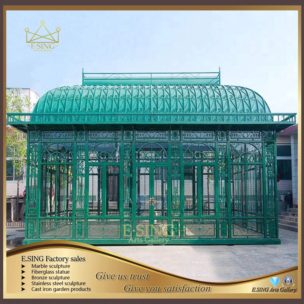 Outdoor Garden Large Gazebo Wrought Iron Pavilion Iron Greenhouse