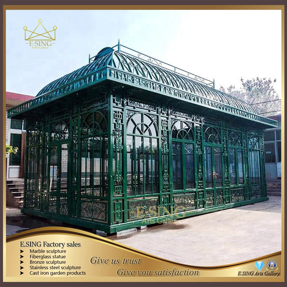 Outdoor Garden Large Gazebo Wrought Iron Pavilion Iron Greenhouse