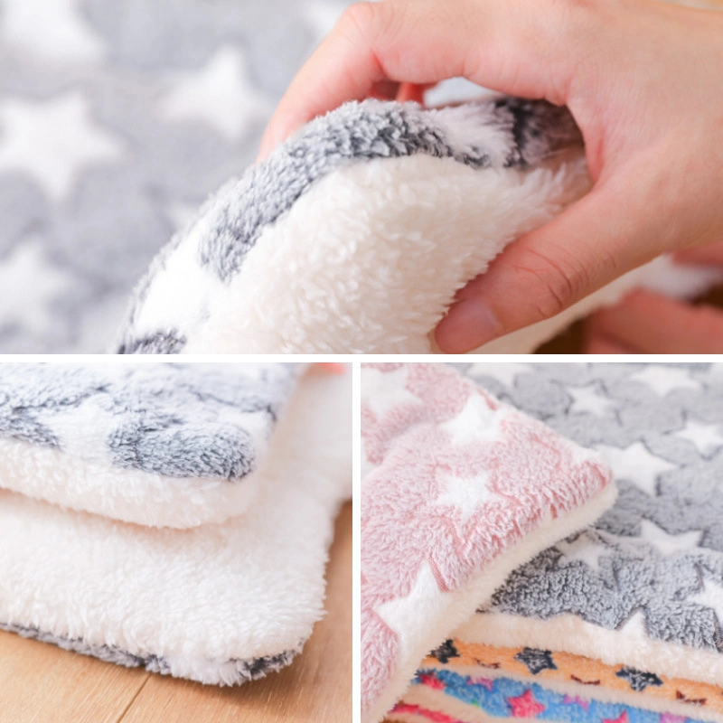 Double Sided Short Plush Cotton Pet Cushion Warm Seat Washable Pad Mat