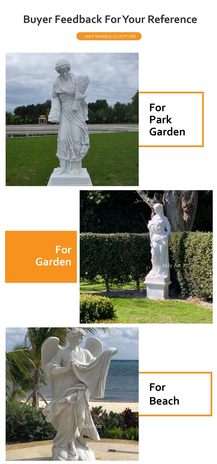 Outdoor Hand-Carved Home Decor Sculpture Art Marble Statue