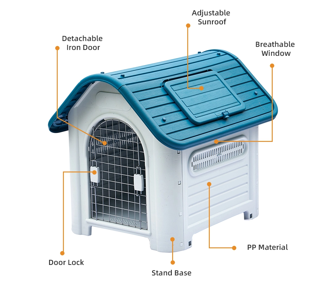 Modern Custom Portable Outdoor Dog House Casas De Perro Rainproof Detachable Plastic Dog Kennel