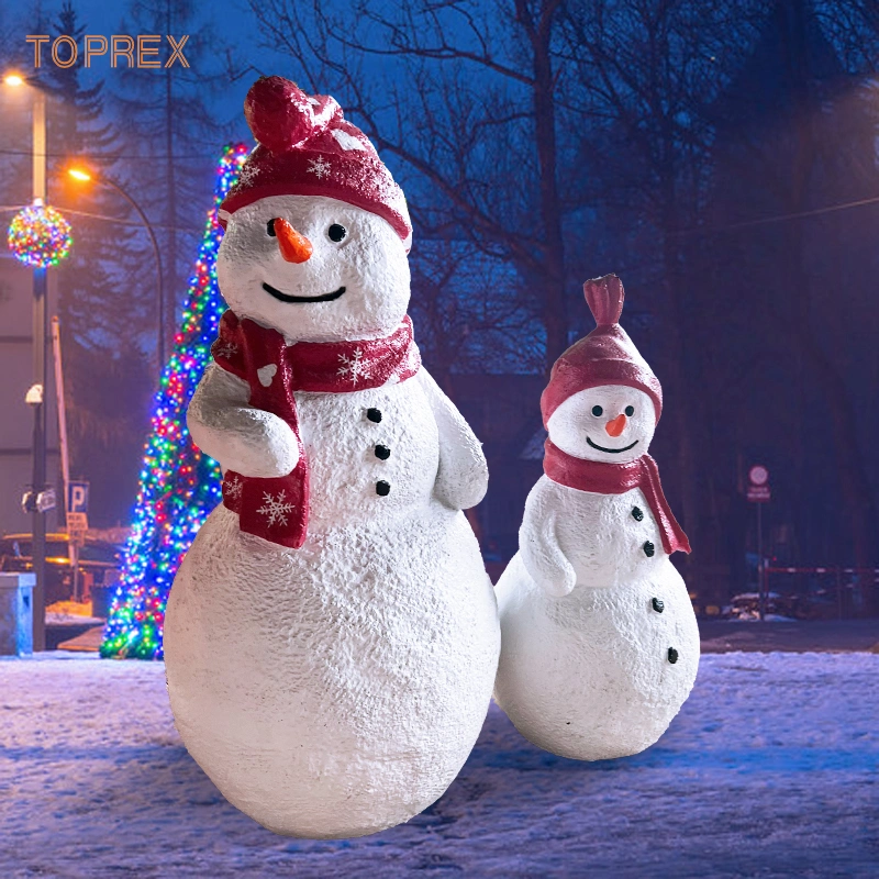 Toprex Christmas Decorative Large Size Fiberglass Snowman for Outdoor Statue