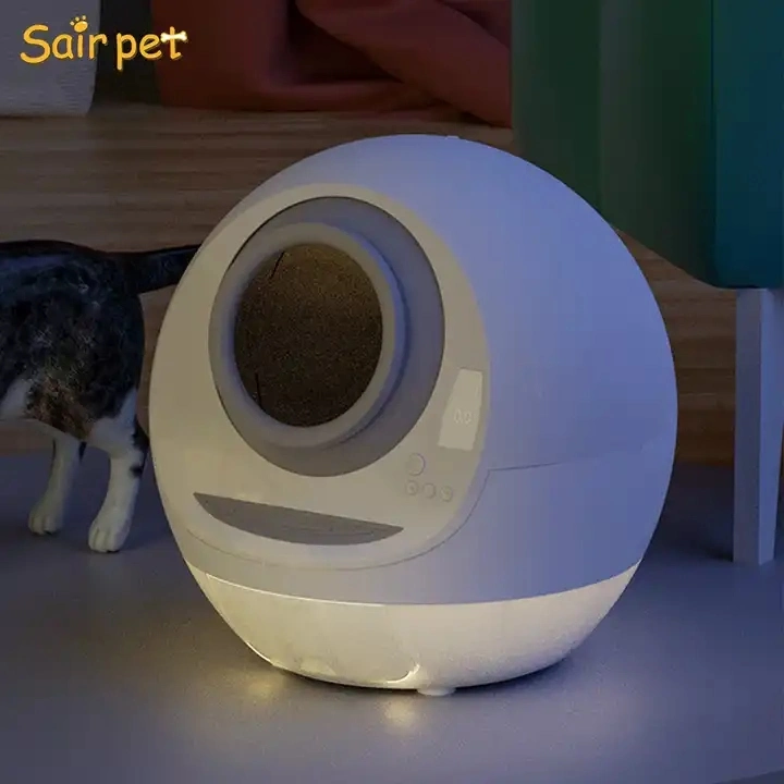 Multi Smart Setting Intelligent Function Cat Litter Basin Tray Ball Robbot Auto Cleaning Cat Toilet Health Data Record Automatic Self Cleaning Cat Litter Box