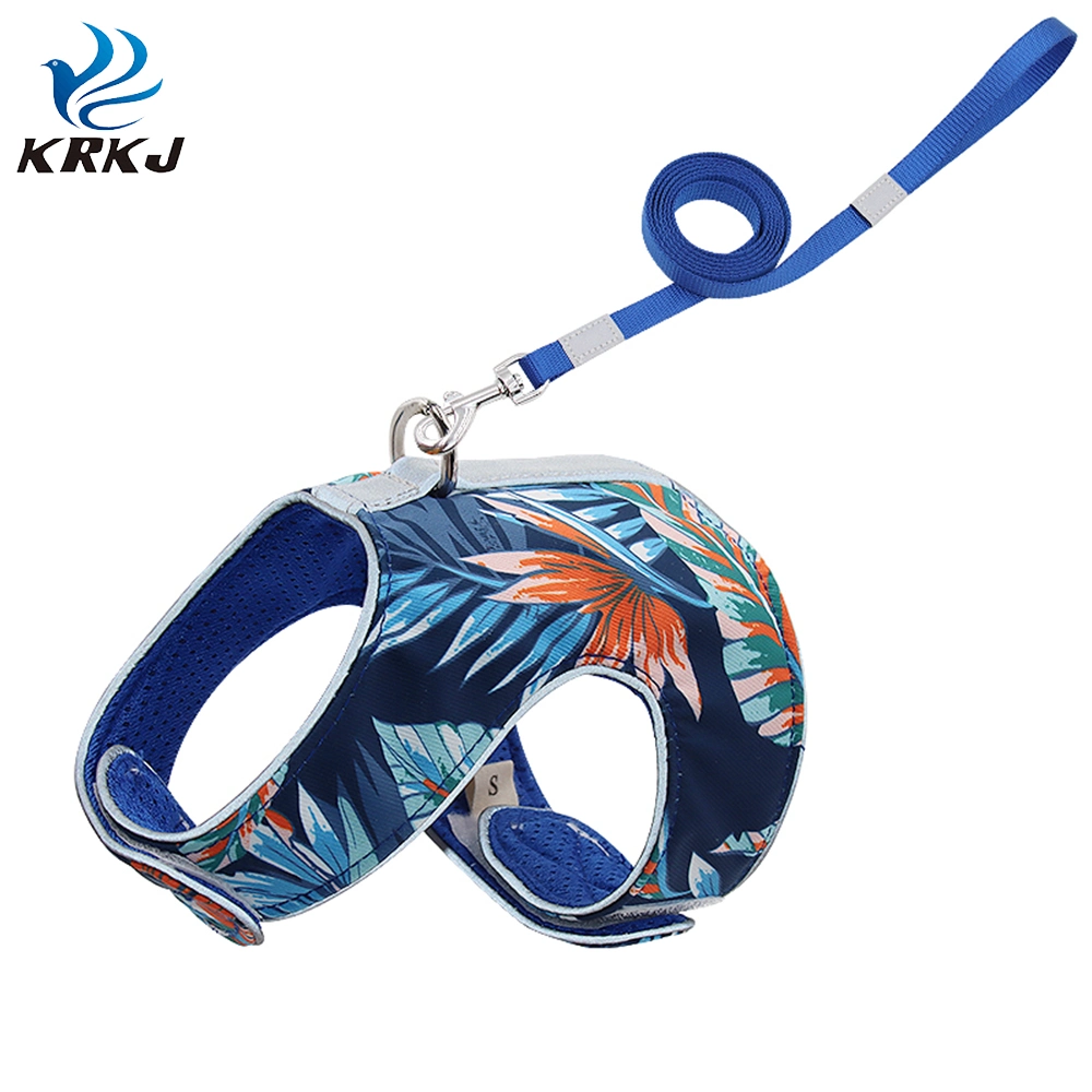 Tc1220 Cat Printed Harnesses Escape-Proof Leash for Walking