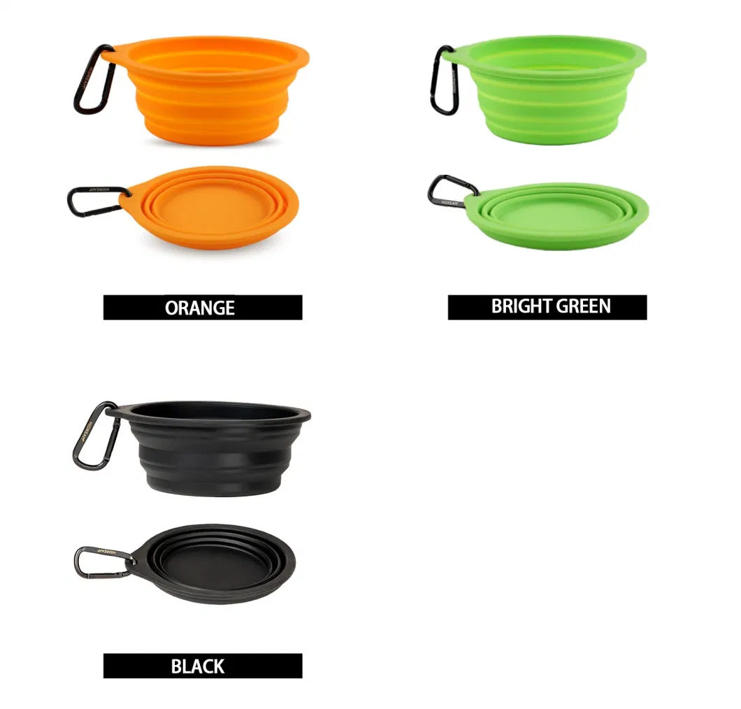 Elevated Dog Bowl Feeder Silicone Portable Dog Bowl Pack