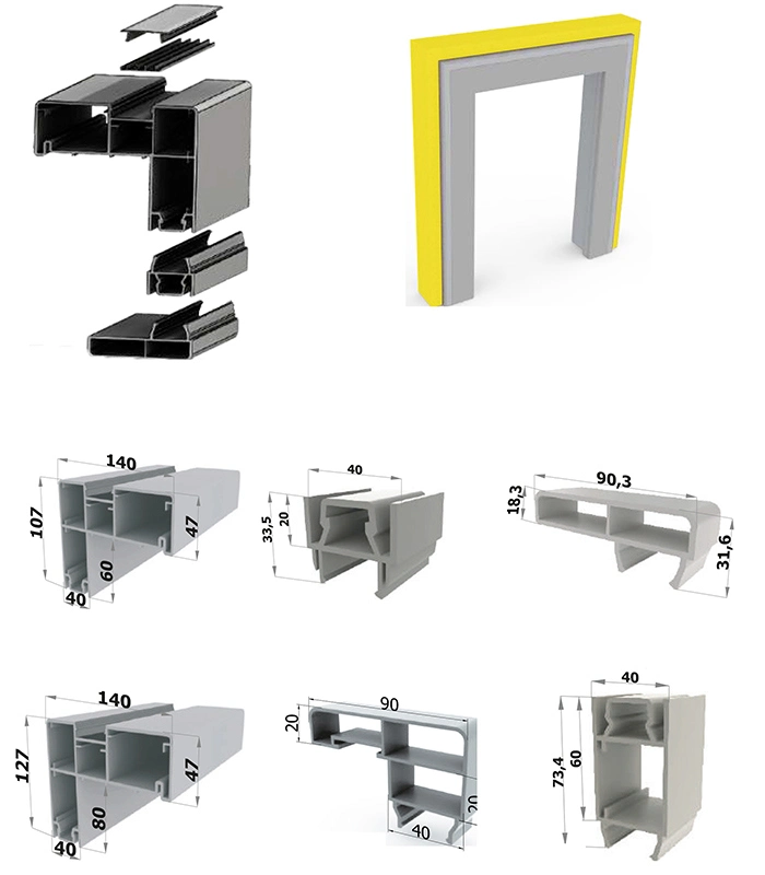 UPVC Cold Room Profiles PVC Extrusion Frame for Refrigeration Wholesale