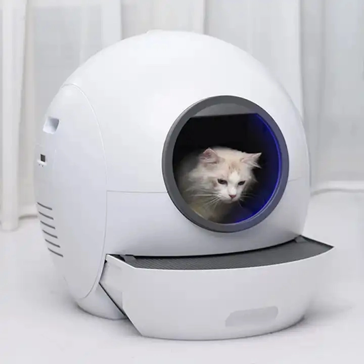 Competitive Price Smart WiFi Intelligent Control Cat Litter Box Self Cleaning Cat Litter Tray Full Automatic Cat Toilet Factory