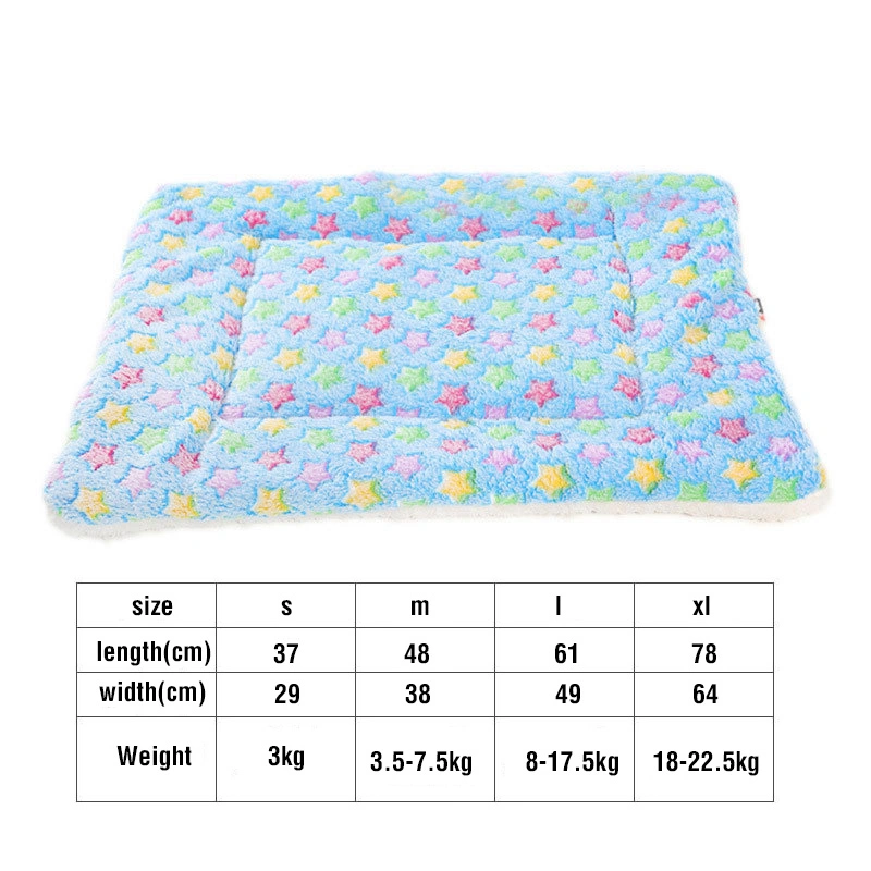 Double Sided Short Plush Cotton Pet Cushion Warm Seat Washable Pad Mat