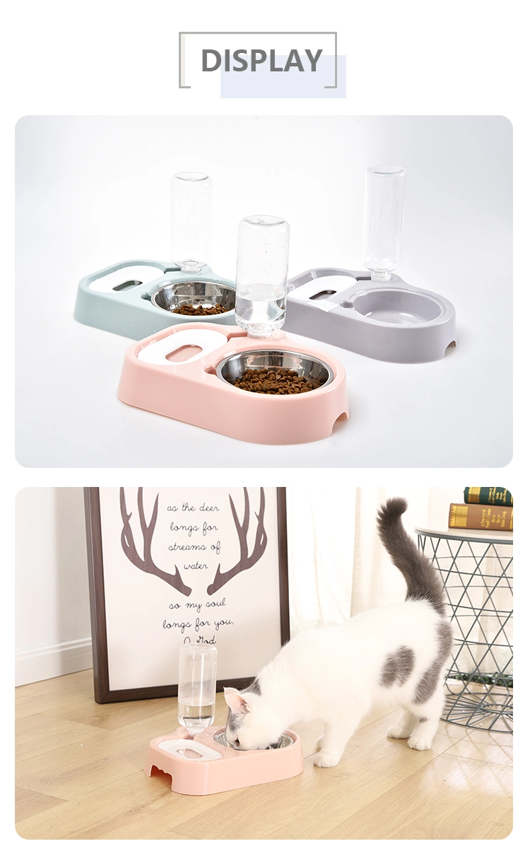 Hot Selling Modern Pet Feeder Dispenser Bottle Double Dog Cat Bowls Automatic Water Dispenser