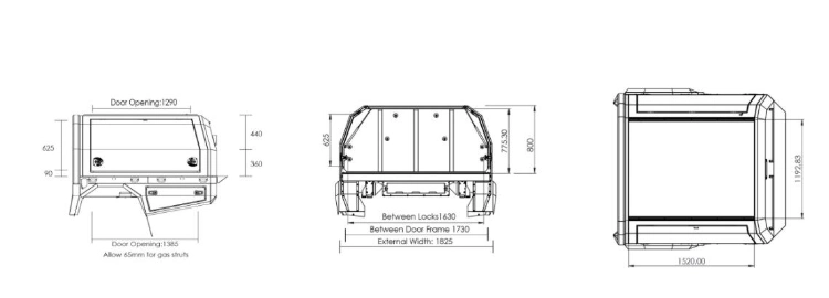 Kinlife Poptop Aluminium Truck Camper Ute Canopy with Dog Box