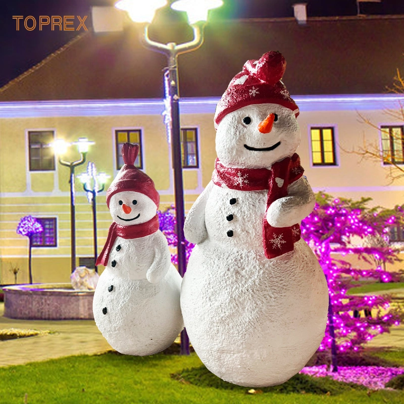 Toprex Christmas Decorative Large Size Fiberglass Snowman for Outdoor Statue