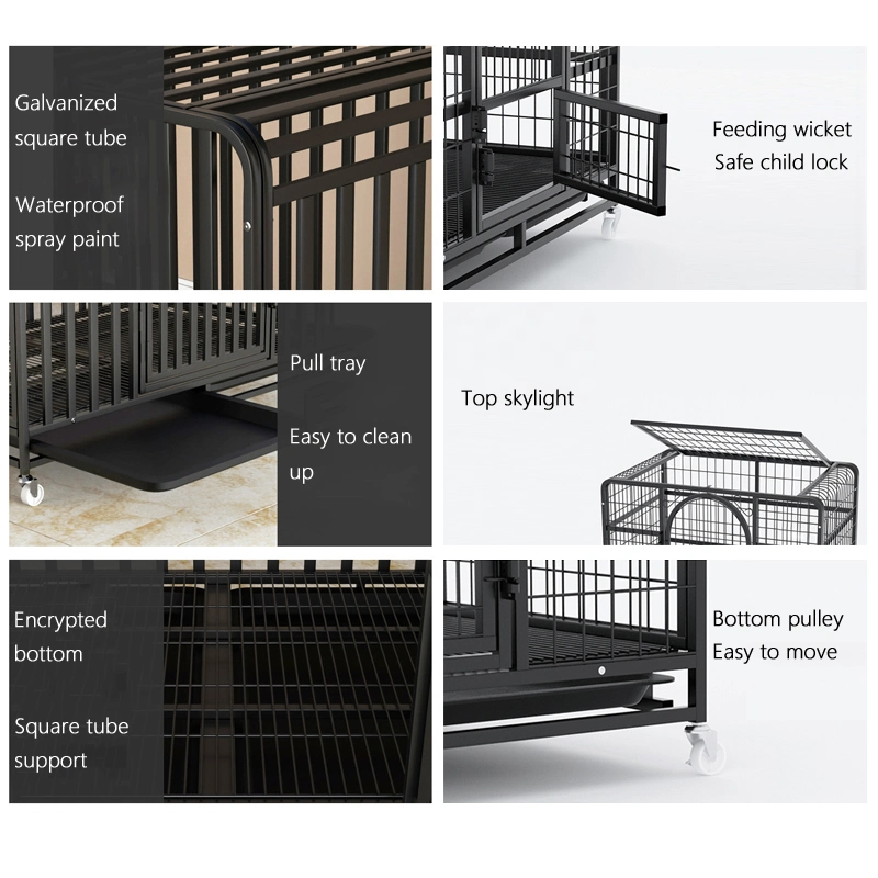 Practical Hot Sale Collapsible Customized Large Kennel out Door Dog Cages Crates