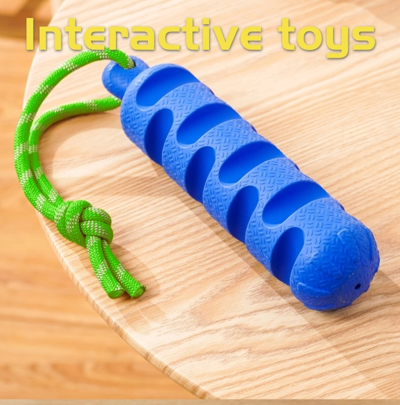 Voovpet Heavy Duty Natural Rubber Durable Aggressive Chewers Indestructible Squeaky Rope Dog Chew Toy