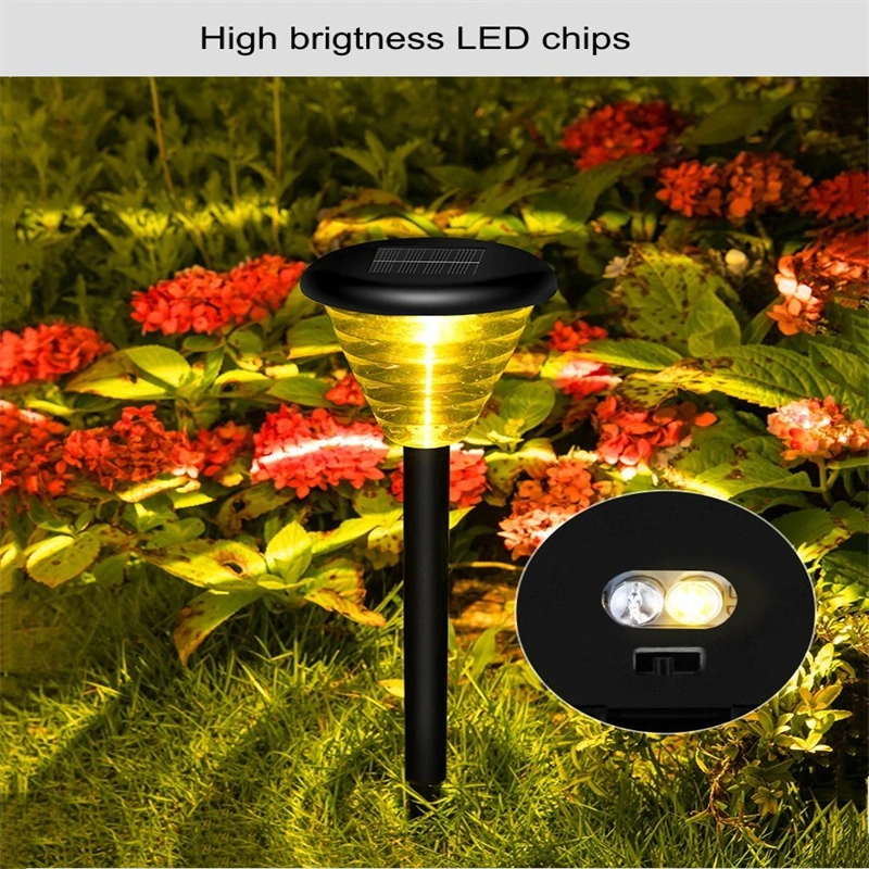 Color Changing LED Solar Landscape Lights Waterproof Path Lights RGB Outdoor Solar Powered Garden Lights for Walkway