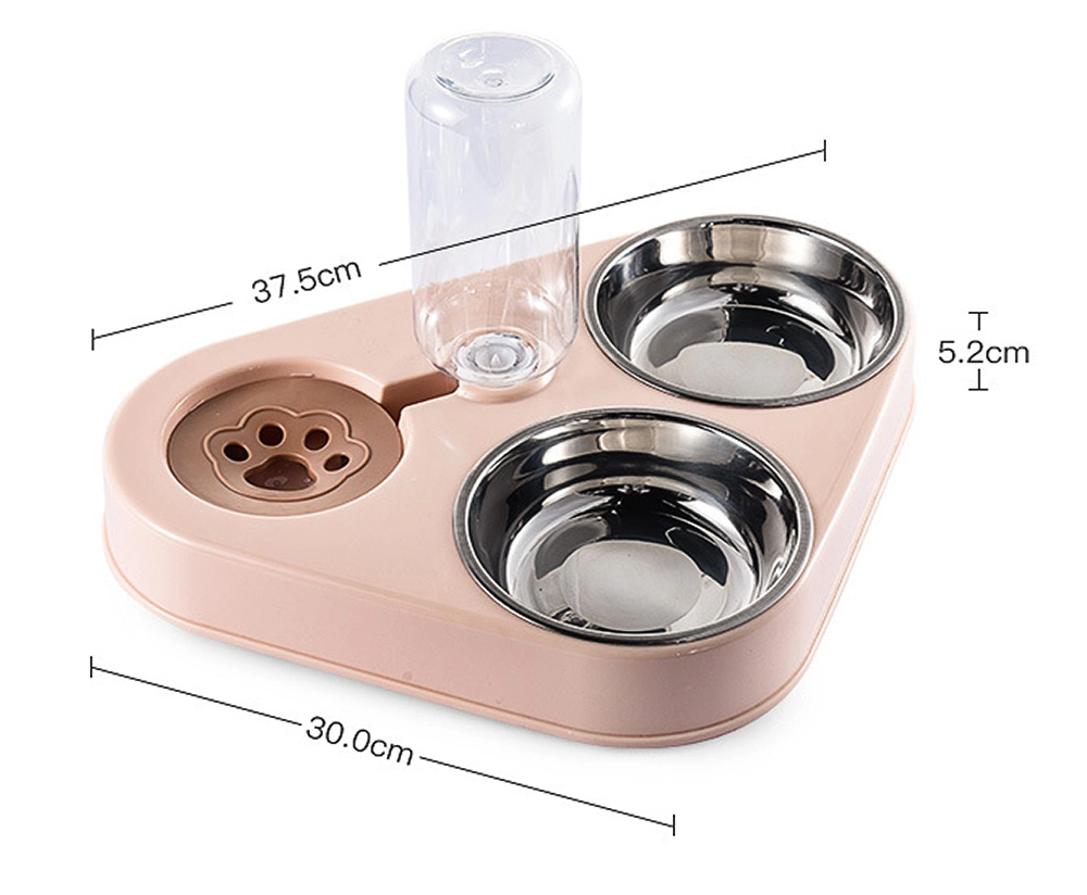 Wholesale Stainless Steel Pet Bowl Food Bowl Pet Automatic Feeder Water Dispenser Dog Cat Food Container Drinking Raised Stand Dish Anti Slip Bowl