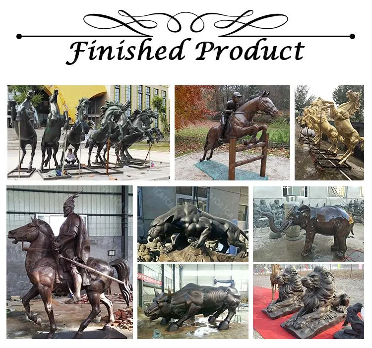 Large Size Outdoor Modern Cast Antique Bronze Horse Statue