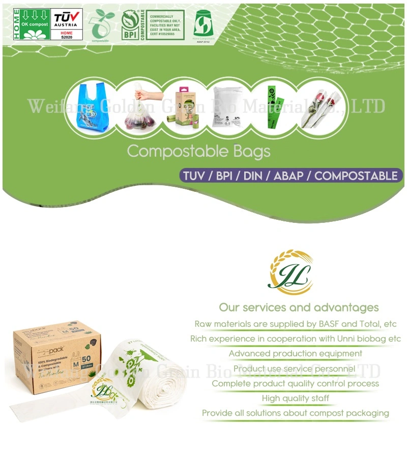 TUV Ok Coompost Certificated Eco Green Bag Compost Bags for Home Composting