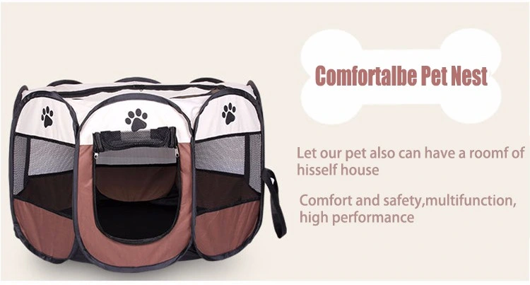 Octagonal Portable Outdoor Kennels Fences Pet Tent Houses Small Large Dogs Foldable Dog Crate