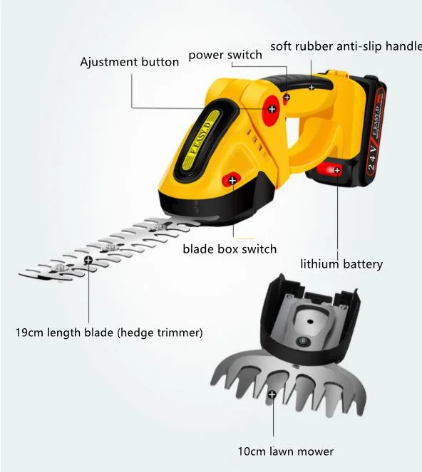 Cordless Hedge Trimmers with 2 Blades