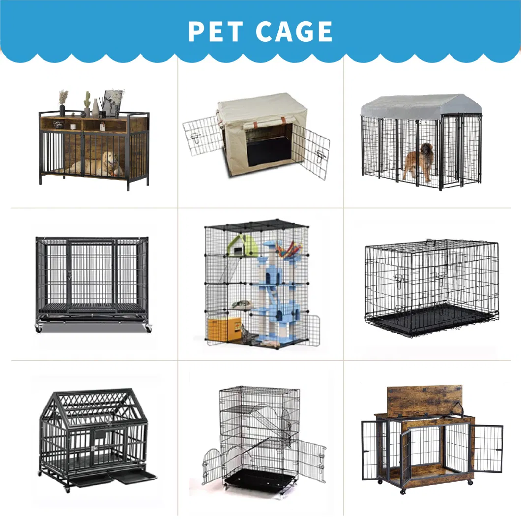 Multi-Functional 33-Inch Dog Furniture Crate with Double Door Design and Adjustable Feet