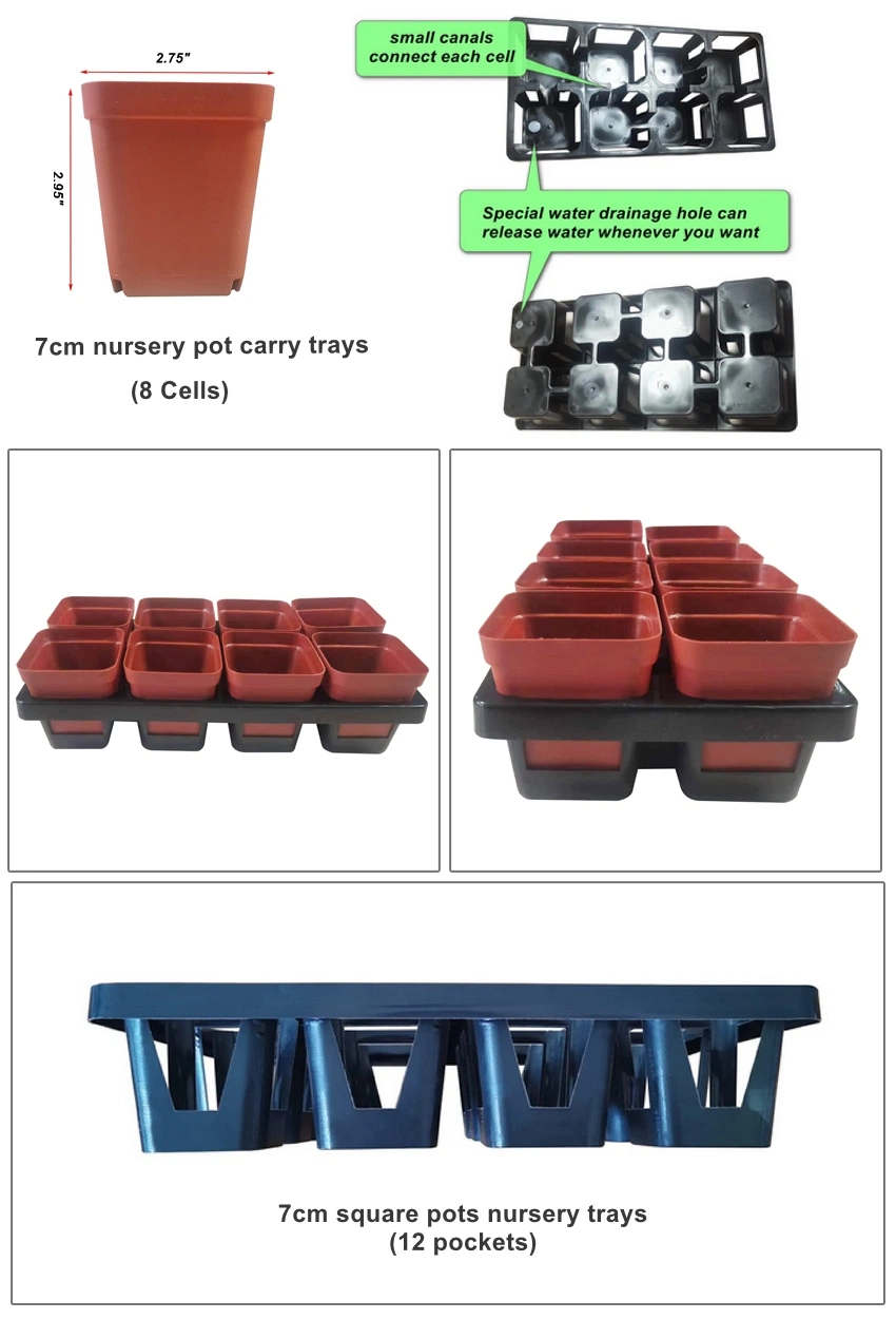 Different Size Thick Plastic Flower Plants Nursery Pots Grow Pots Flower Pots Garden Pots Plant Pot Garden Outdoor Growing Planter Pots Factory Wholesale Price