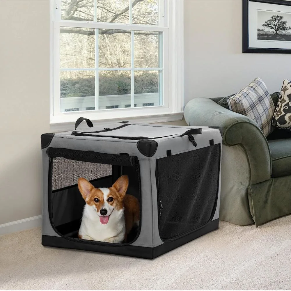 Modern High-Quality Soft Strengthen Sewing Fabric Collapsible Dog Crate