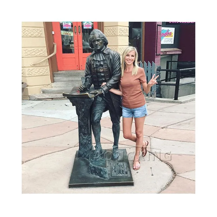 Downtown City Square Outdoor Celebrity Bronze Thomas Jefferson Statue