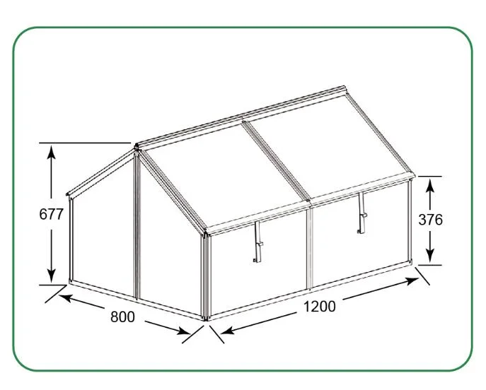 New Glass Cold Frame 1200 X 800 mm C434