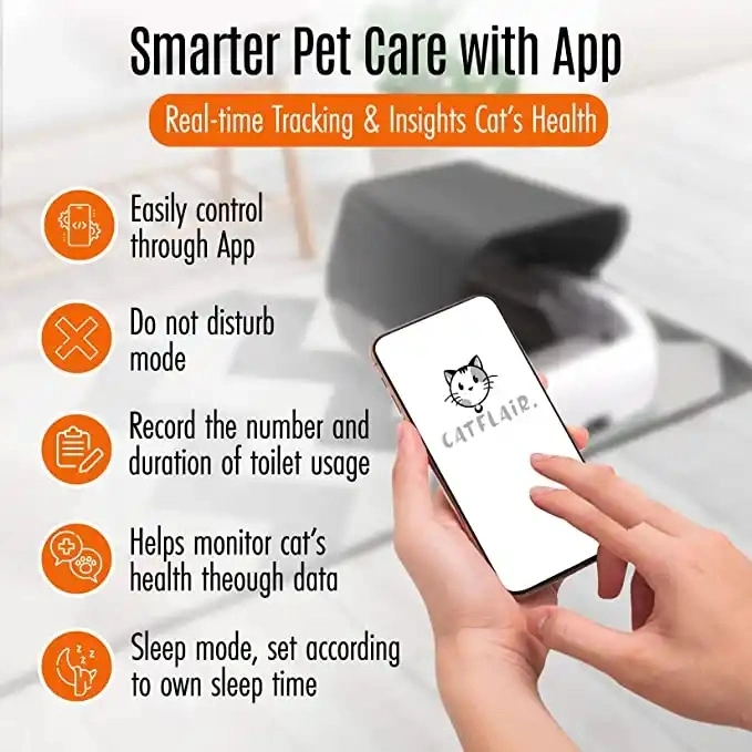 Super Smart Setting Multi APP Remote Control Cat Litter Box Tray Auto Cleaning Cat Toilet Litter Box Intelligent Function Automatic Cleaning Cat Litter Box