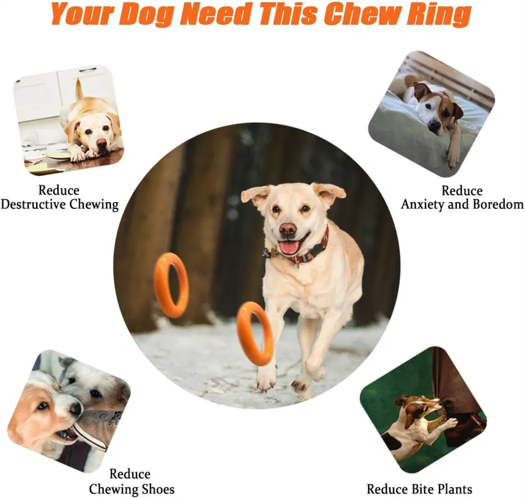 Indestructible Dog Toys Ring for Aggressive Chewers Flying Discs
