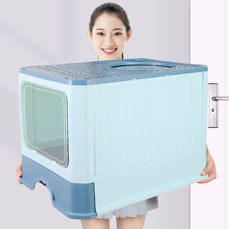 Fully Enclosed Drawer Top Entry Splash-Proof Pet Supplies Cat Litter Box